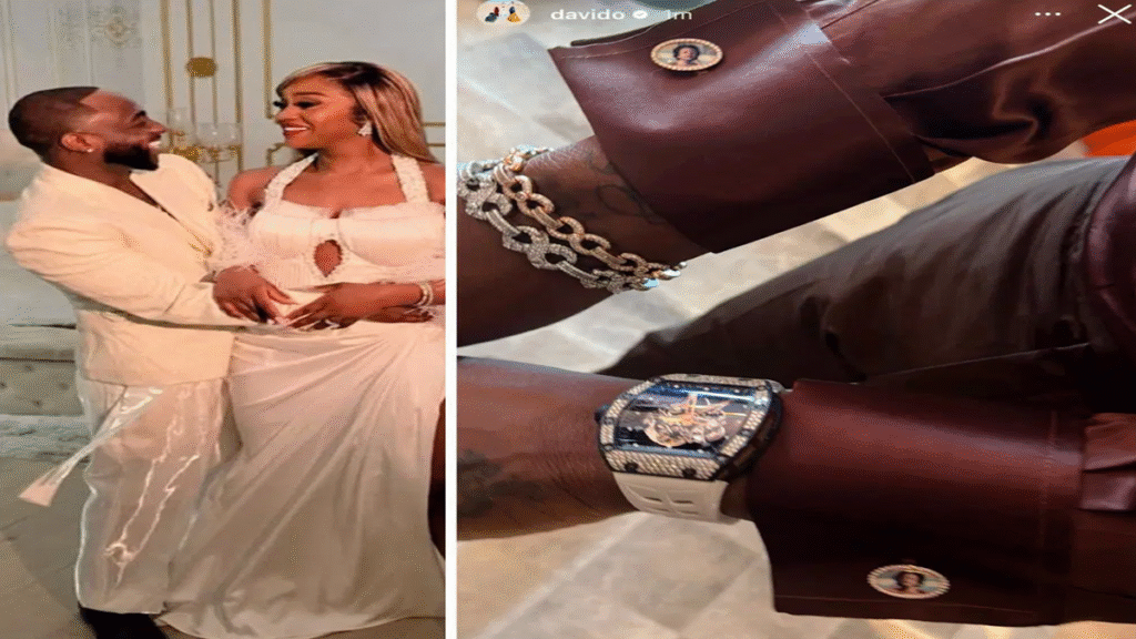 Davido pays tribute to late son Ifeanyi with custom cufflinks at Miami wedding Davido