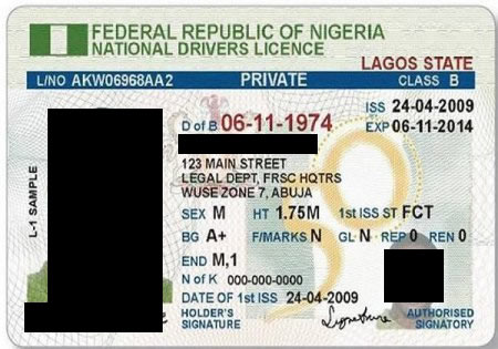 Nigerian driver's licence